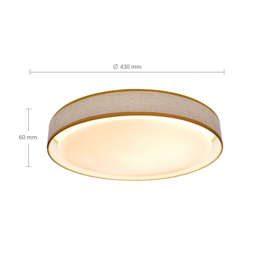 Brilagi - Dimmbare LED-Deckenleuchte KIANIA LED/48W/230V 3000-6500K d 43 cm + Fernbedienung