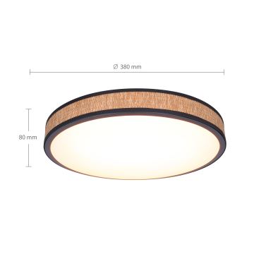 Brilagi - Dimmbare LED-Deckenleuchte ROSA LED/48W/230V 3000-6500K d 38 cm + Fernbedienung