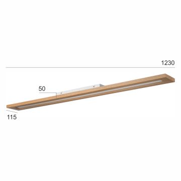 Brilagi - Dimmbares LED-RGBW-Panel WOODY FRAME LED/34W/230V 2700-6500K Eiche + Fernbedienung