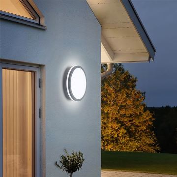 Brilagi - LED-Außenleuchte mit Sensor BENE LED/24W/230V d 26 cm anthrazit IP54