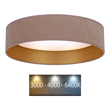 Brilagi - LED-Deckenleuchte VELVET LED/12W/230V d. 30 cm 3000K/4000K/6400K beige/gold