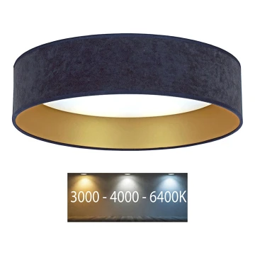 Brilagi - LED-Deckenleuchte VELVET LED/12W/230V d. 30 cm 3000K/4000K/6400K blau/gold