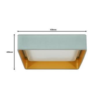 Brilagi - LED-Deckenleuchte VELVET SQUARE LED/24W/230V Minze