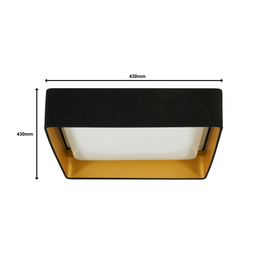 Brilagi - LED-Deckenleuchte VELVET SQUARE LED/24W/230V schwarz