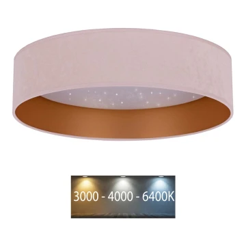 Brilagi - LED-Deckenleuchte VELVET STAR LED/24W/230V d. 40 cm 3000K/4000K/6400K rosa/gold