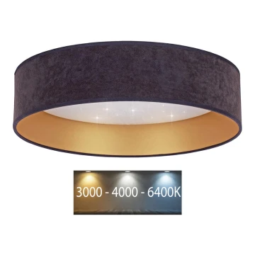 Brilagi - LED-Deckenleuchte VELVET STAR LED/36W/230V d. 55 cm 3000K/4000K/6400K grau/gold