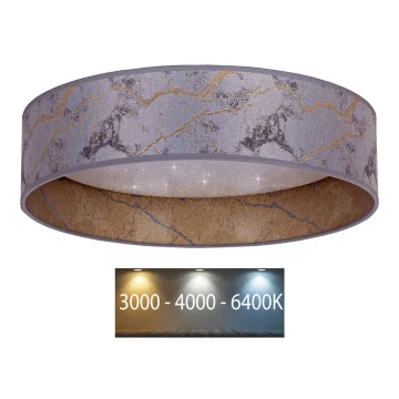 Brilagi - LED-Deckenleuchte VELVET STAR LED/36W/230V d. 55 cm 3000K/4000K/6400K grau/gold