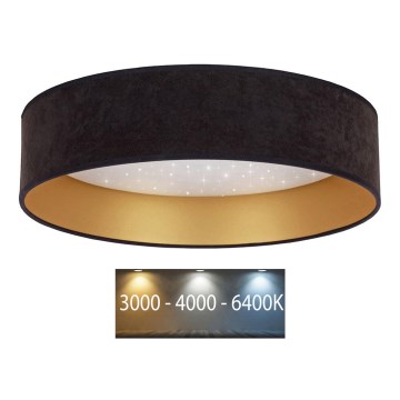 Brilagi - LED-Deckenleuchte VELVET STAR LED/36W/230V d. 55 cm 3000K/4000K/6400K schwarz/gold