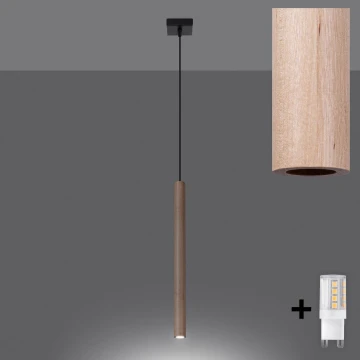 Brilagi - LED-Hängeleuchte an Schnur DRIFA 1xG9/4W/230V Holz