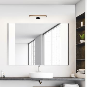 Brilagi - LED-Spiegelbeleuchtung für Badezimmer WOODY MIRROR LED/8W/230V IP44 Eiche/schwarz