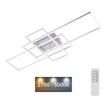 Brilo - Dimmbare LED-Aufbauleuchte FRAME LED/51W/230V 2700-5000K Chrom + Fernbedienung