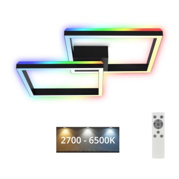 Brilo - Dimmbare LED-RGBW-Aufbauleuchte FRAME 2xLED/17W/230V 2700-6500K + Fernbedienung
