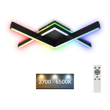 Brilo - Dimmbare LED-RGBW-Aufbauleuchte FRAME 2xLED/9W/230V 2700-6500K + Fernbedienung