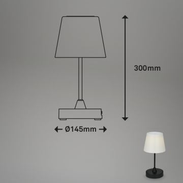 Brilo - LED Außenbereich dimmbar wiederaufladbar Leuchte LED/3W/5V IP44