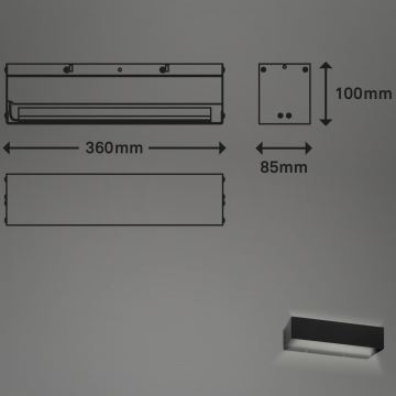 Briloner 2204-015 - LED-Wandleuchte für den Außenbereich LED/8W/230V IP44 schwarz