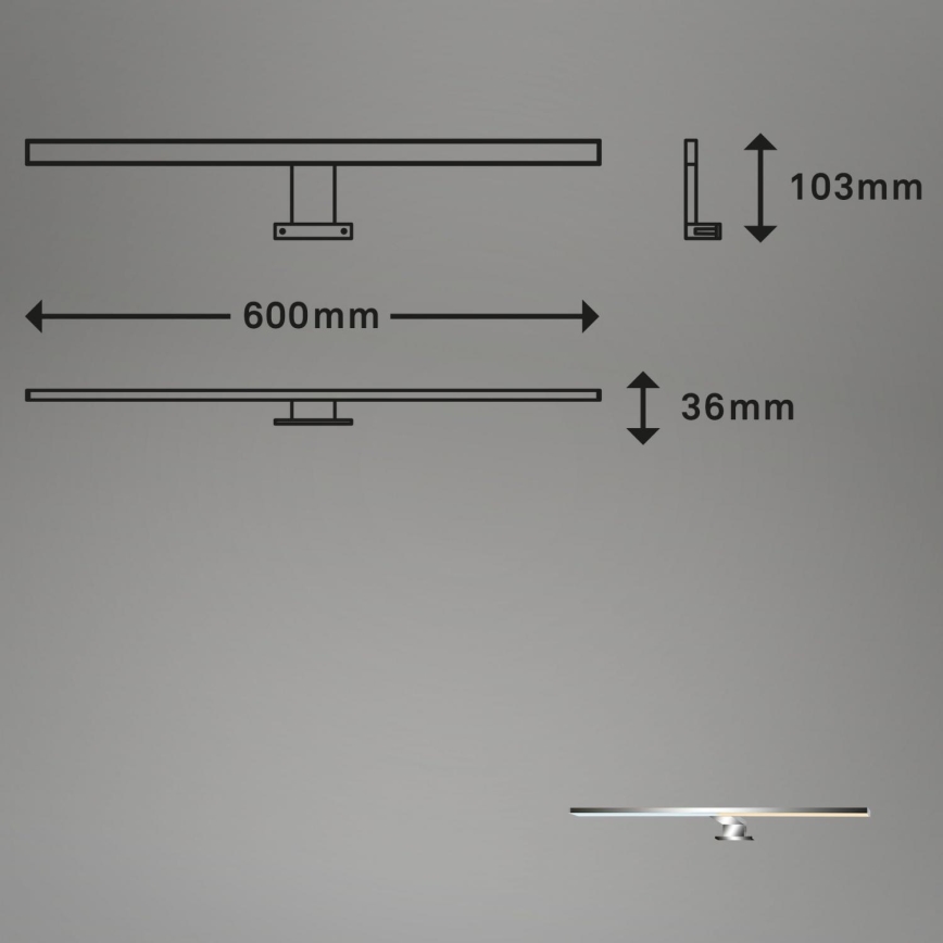 Briloner 2299-018 - Dimmbare LED-Badezimmer-Spiegelbeleuchtung COOL&COSY LED/8W/230V 2700/4000K IP44