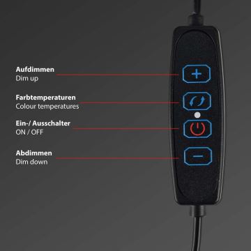 Briloner 2303-014 - Dimmbare LED-Monitorbeleuchtung LED/3,5W/5V 3000/4500/6500K