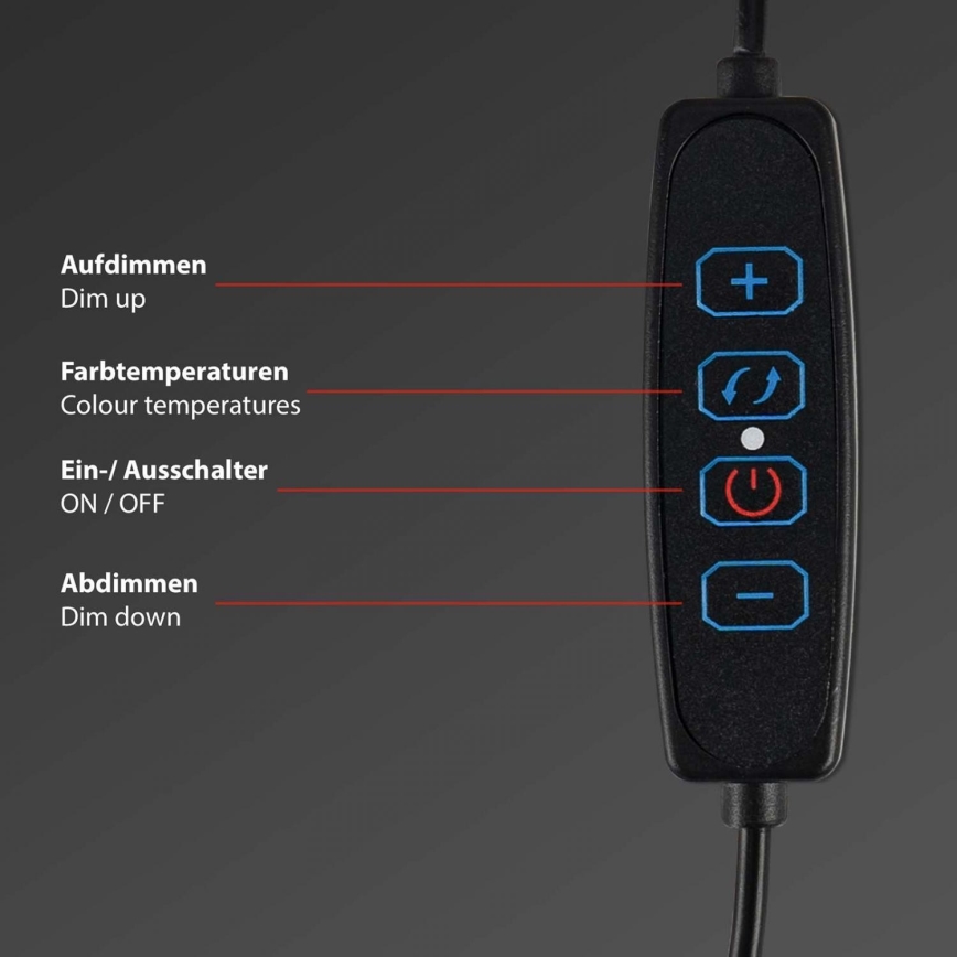 Briloner 2303-014 - Dimmbare LED-Monitorbeleuchtung LED/3,5W/5V 3000/4500/6500K