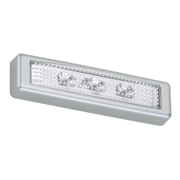 Briloner 2689-034 - LED-Touch-Orientierungslicht LERO LED/0,18W/3xAAA silbern