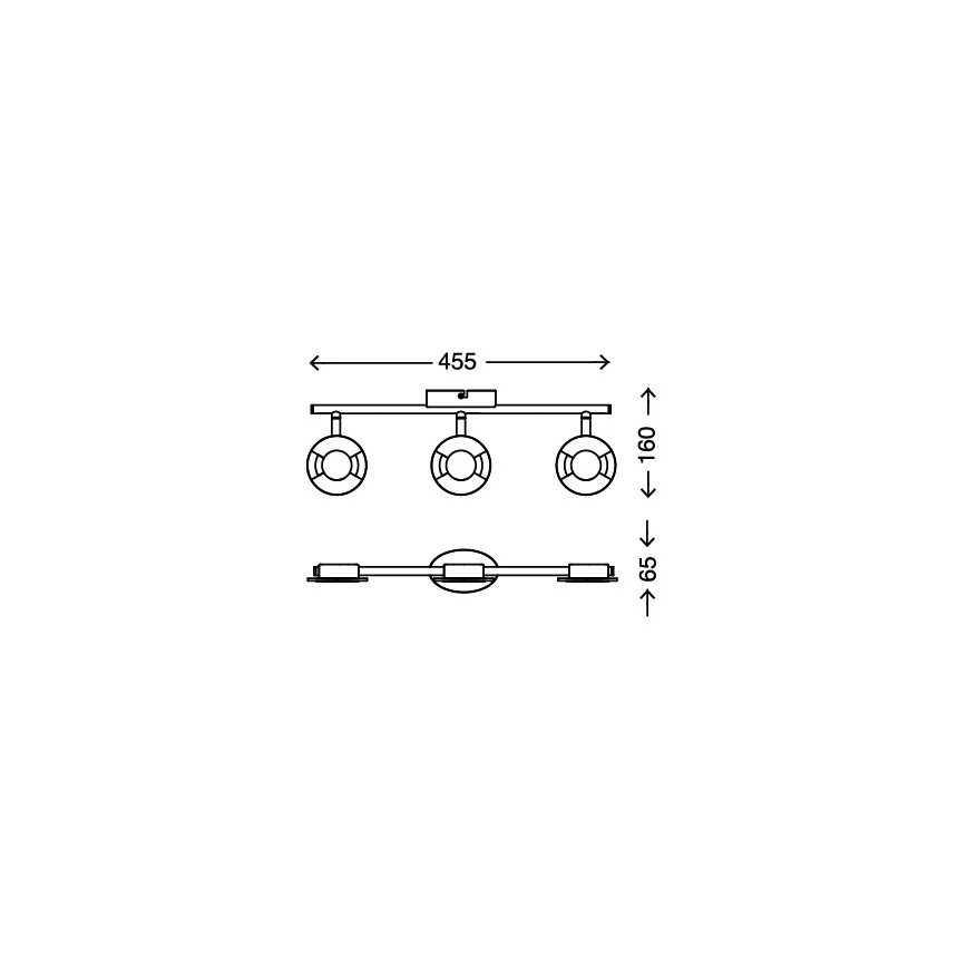 Briloner 2798-022 - LED Spotlight STONE 3xLED/4,5W/230V