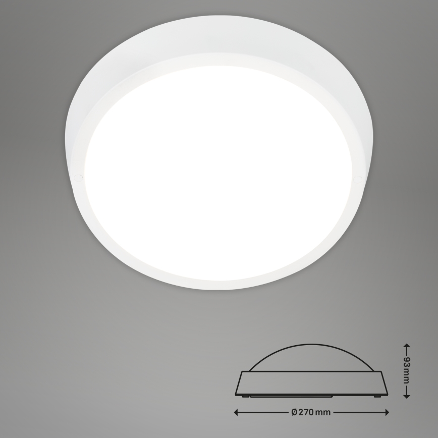 Briloner 3018-016 - Outdoor-LED-Deckenleuchte HAGEN LED/24W/230V 4000K IP44 weiß