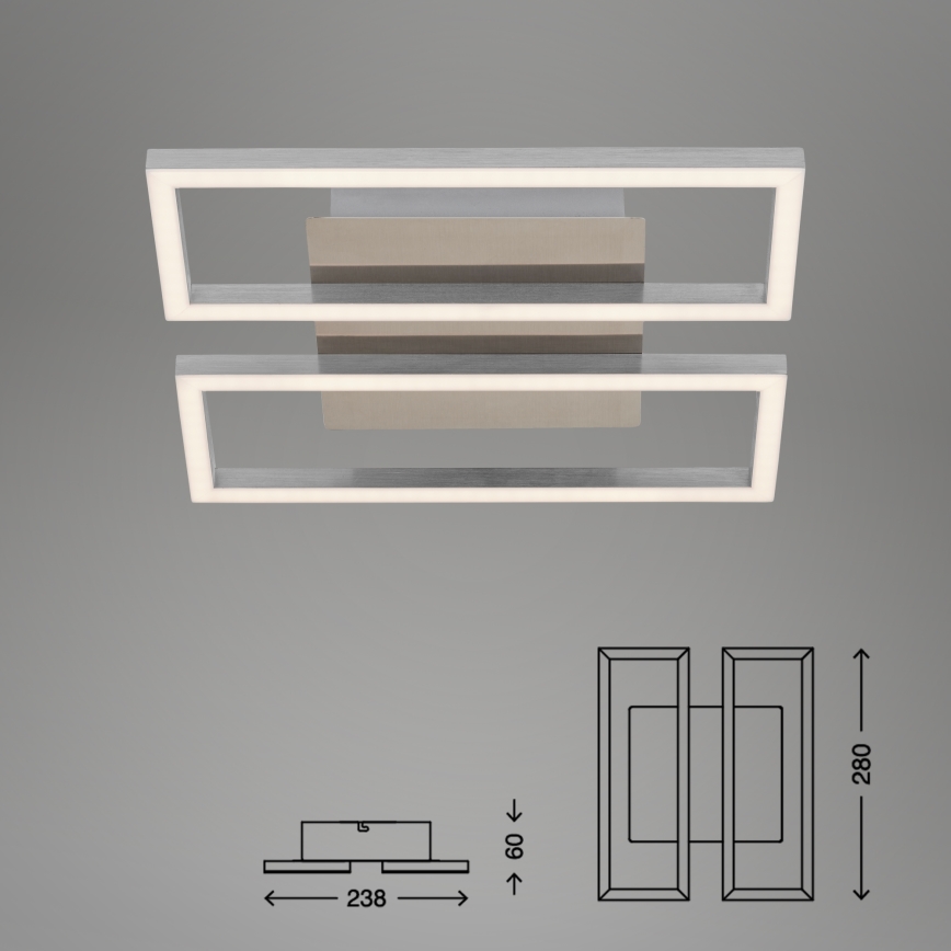 Briloner 3107-012 - Dimmbare LED-Deckenleuchte FRAME 2xLED/7,25W/230V