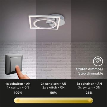 Briloner 3114-018 - Dimmbare LED-Deckenleuchte FRAME LED/19,6W/230V 3000K