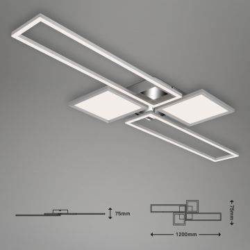 Briloner 3531-018 - Dimmbare LED-Deckenleuchte FRAME LED/50W/230V 3000-6500K + Fernbedienung