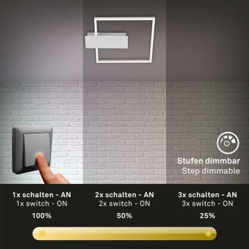 Briloner 3544-018 - Dimmbare LED-Deckenleuchte NICO LED/12W/230V Chrom