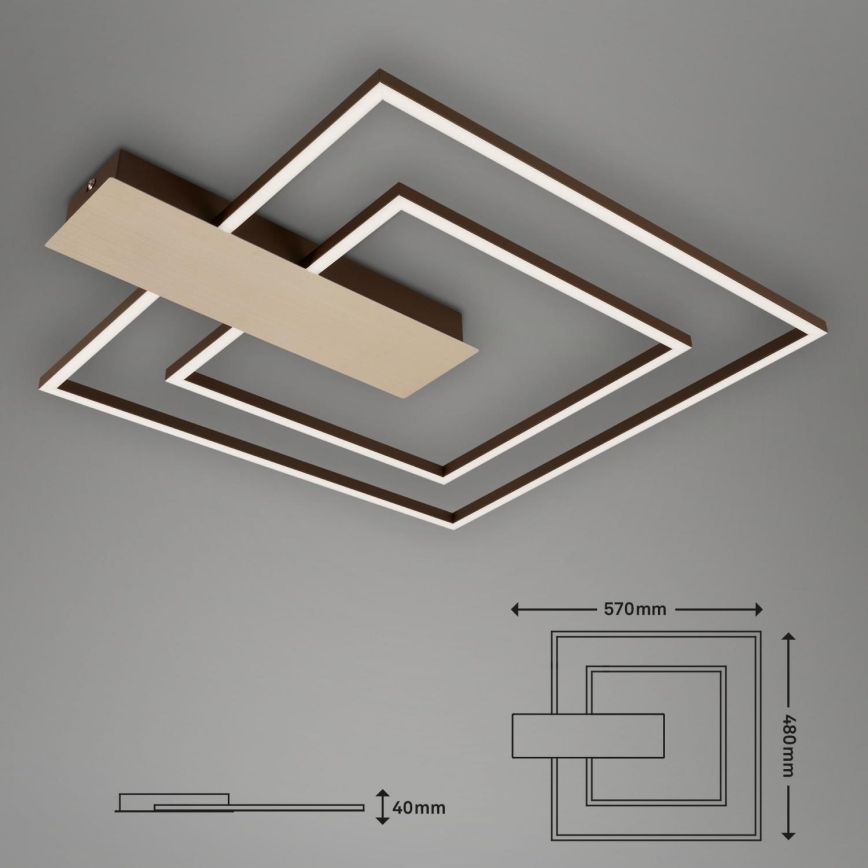 Briloner 3545-017 - Dimmbare LED-Deckenleuchte NICO LED/25W/230V golden