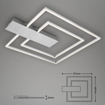 Briloner 3545-018 - Dimmbare LED-Deckenleuchte NICO LED/25W/230V Chrom