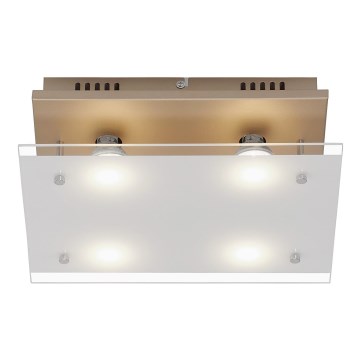 Briloner 3586-047 - LED-Deckenleuchte SMART GOLD 4xGU10/4W/230V