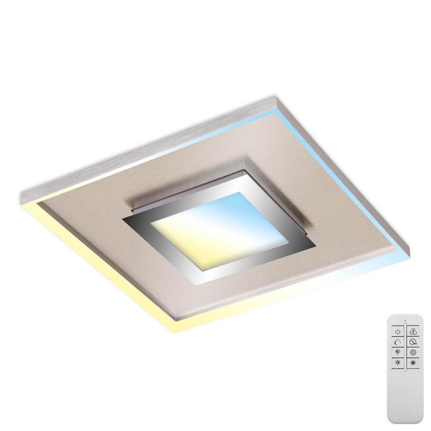 Briloner 3641-012 - Dimmbare LED-Deckenleuchte FRAME LED/30W/230V 2700-6500K Chrom + Fernbedienung