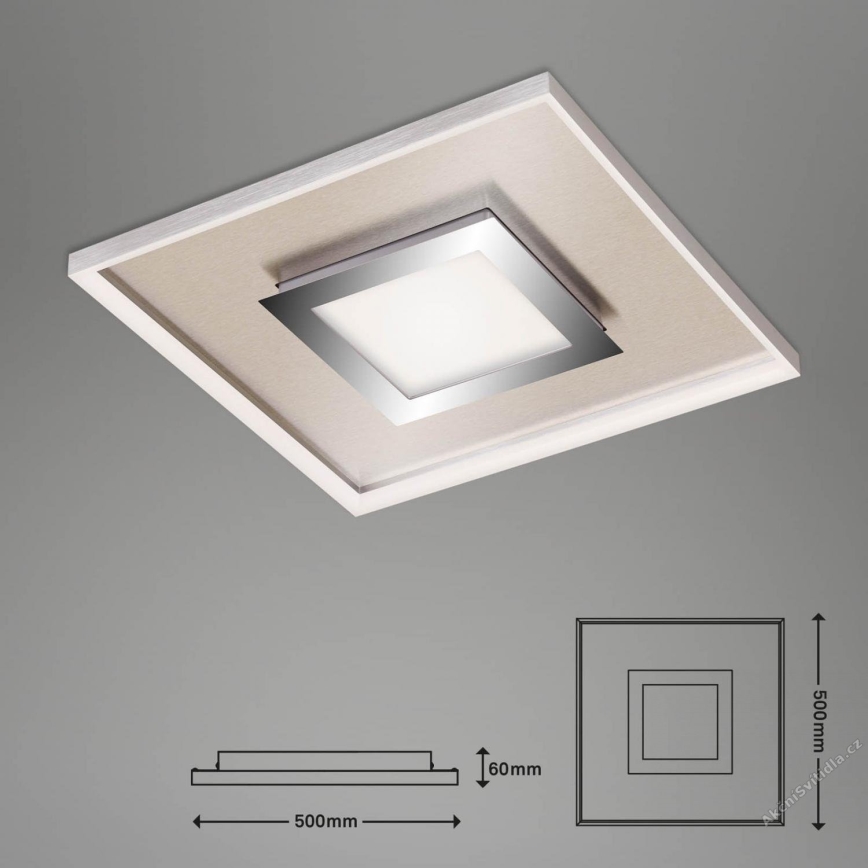 Briloner 3641-012 - Dimmbare LED-Deckenleuchte FRAME LED/30W/230V 2700-6500K Chrom + Fernbedienung