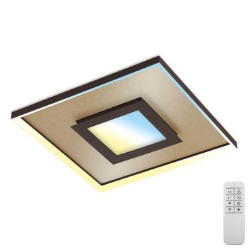 Briloner 3641-017 - Dimmbare LED-Deckenleuchte FRAME LED/30W/230V 2700-6500K golden + Fernbedienung