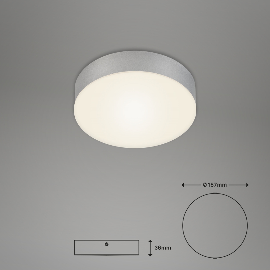Briloner 7064014 - LED-Deckenleuchte FLAME LED/11W/230V silbern