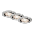 Briloner 7144-039 - Set 3x LED-Deckenleuchte für Badezimmer SLIDE 1xGU10/4W/230V IP23