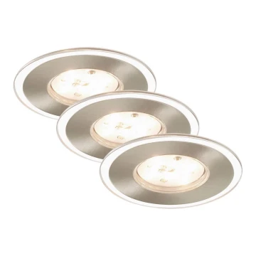 Briloner 7197-032 - SET 3x Dimmbare LED-Badezimmer-Einbauleuchte LED/4,5W/230V IP44