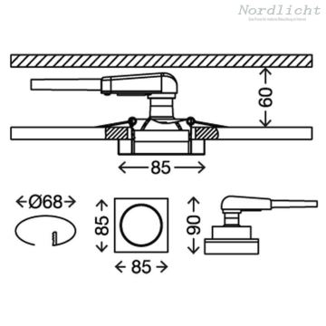 Briloner 7200-016 - LED-Einbauleuchte für Badezimmer ATTACH 1xGU10/3W/230V IP23