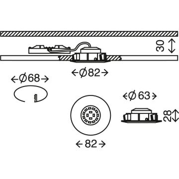 Briloner 7209-012 - LED-Einbauleuchte für Badezimmer LED/5W/230V IP23