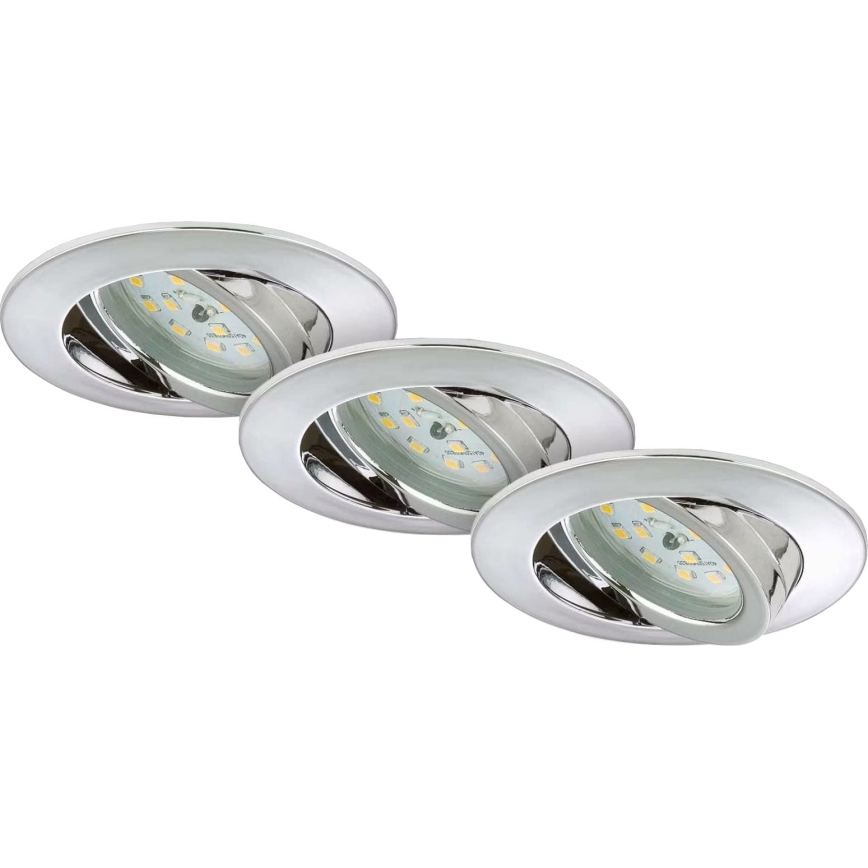 Briloner 7209-038 - SET 3x LED-Einbauleuchte für Badezimmer LED/5W/230V IP23