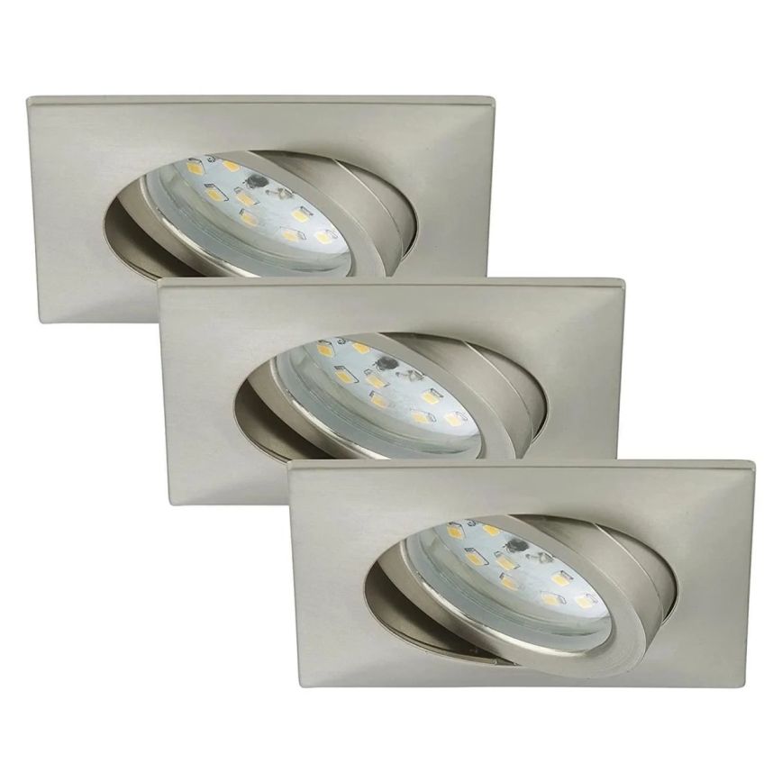 Briloner 7210-032 - SET 3x LED-Einbauleuchte für Badezimmer ATTACH LED/5W/230V IP23 Chrom