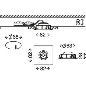 Briloner 7210-032 - SET 3x LED-Einbauleuchte für Badezimmer ATTACH LED/5W/230V IP23 Chrom