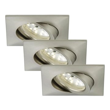 Briloner 7210-032 - SET 3x LED-Einbauleuchte für Badezimmer ATTACH LED/5W/230V IP23 Chrom