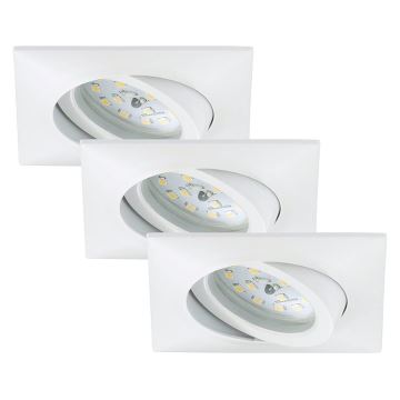 Briloner 7210-036 - SET 3x LED-Einbauleuchte für Badezimmer ATTACH LED/5W/230V IP23 weiß