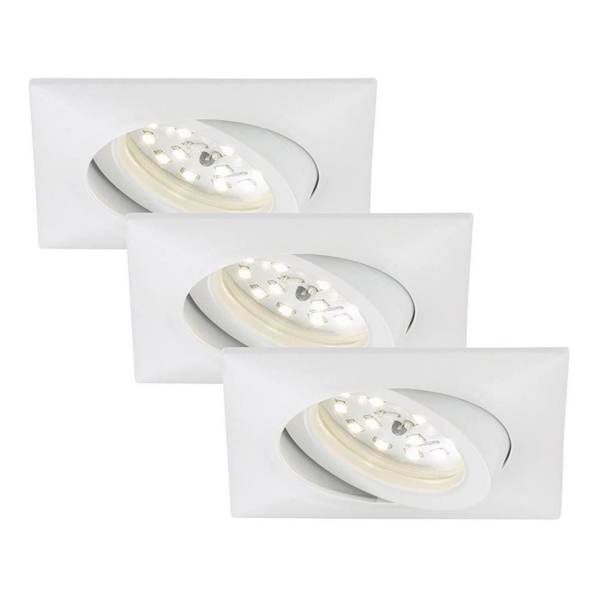 Briloner 7210-036 - SET 3x LED-Einbauleuchte für Badezimmer ATTACH LED/5W/230V IP23 weiß