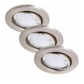 Briloner 7221-032 - SET 3x LED-Deckenleuchte fürs Badezimmer 1xGU10/3W/230V IP23 mattes chrom