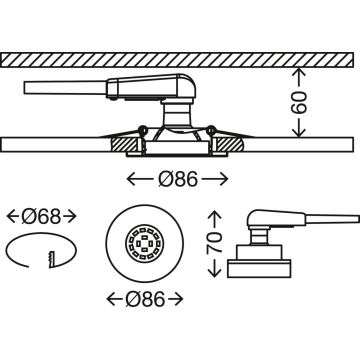 Briloner 7277-032 - SET 3x Dimmbare LED-Einbauleuchte für Badezimmer 1xGU10/5W/230V IP23