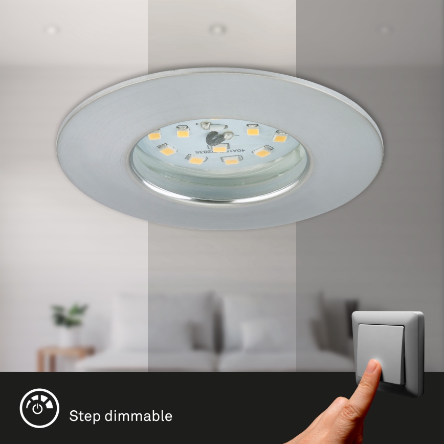 Briloner 7295-019 - LED dimmbare Badezimmer-Einbauleuchte ATTACH LED/6,5W/230V IP44