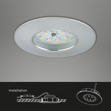 Briloner 7295-019 - LED dimmbare Badezimmer-Einbauleuchte ATTACH LED/6,5W/230V IP44